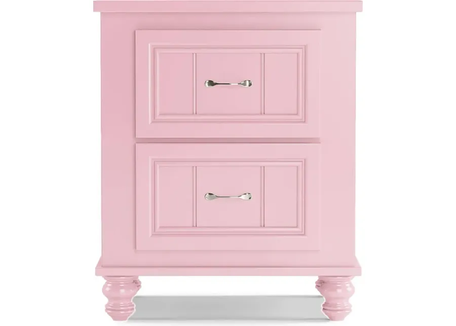 Kids Cottage Colors Pink Nightstand