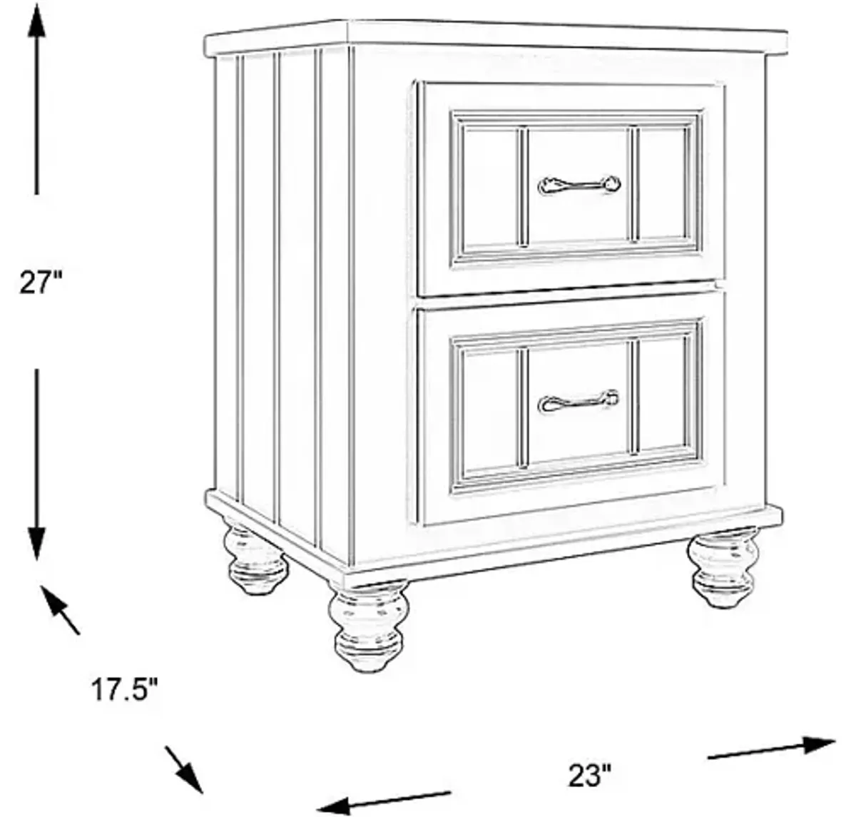 Kids Cottage Colors Lavender Nightstand