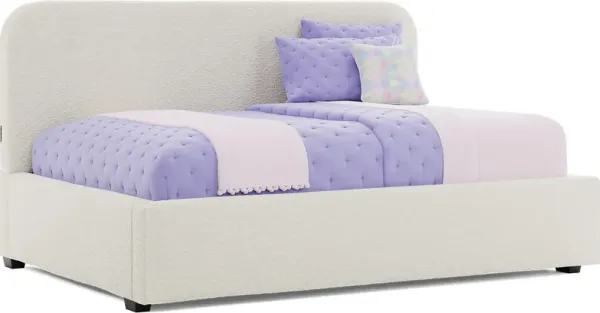Kids Souxsie White Full Upholstered Lounge Bed