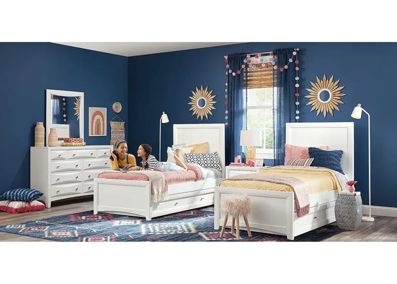 Kids Ivy League 2.0 White 5 Pc Twin Panel Bedroom