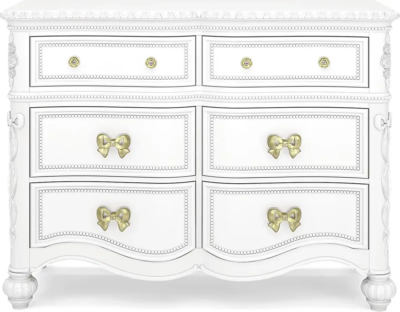 Disney Princess Sparkle White 6 Drawer Dresser