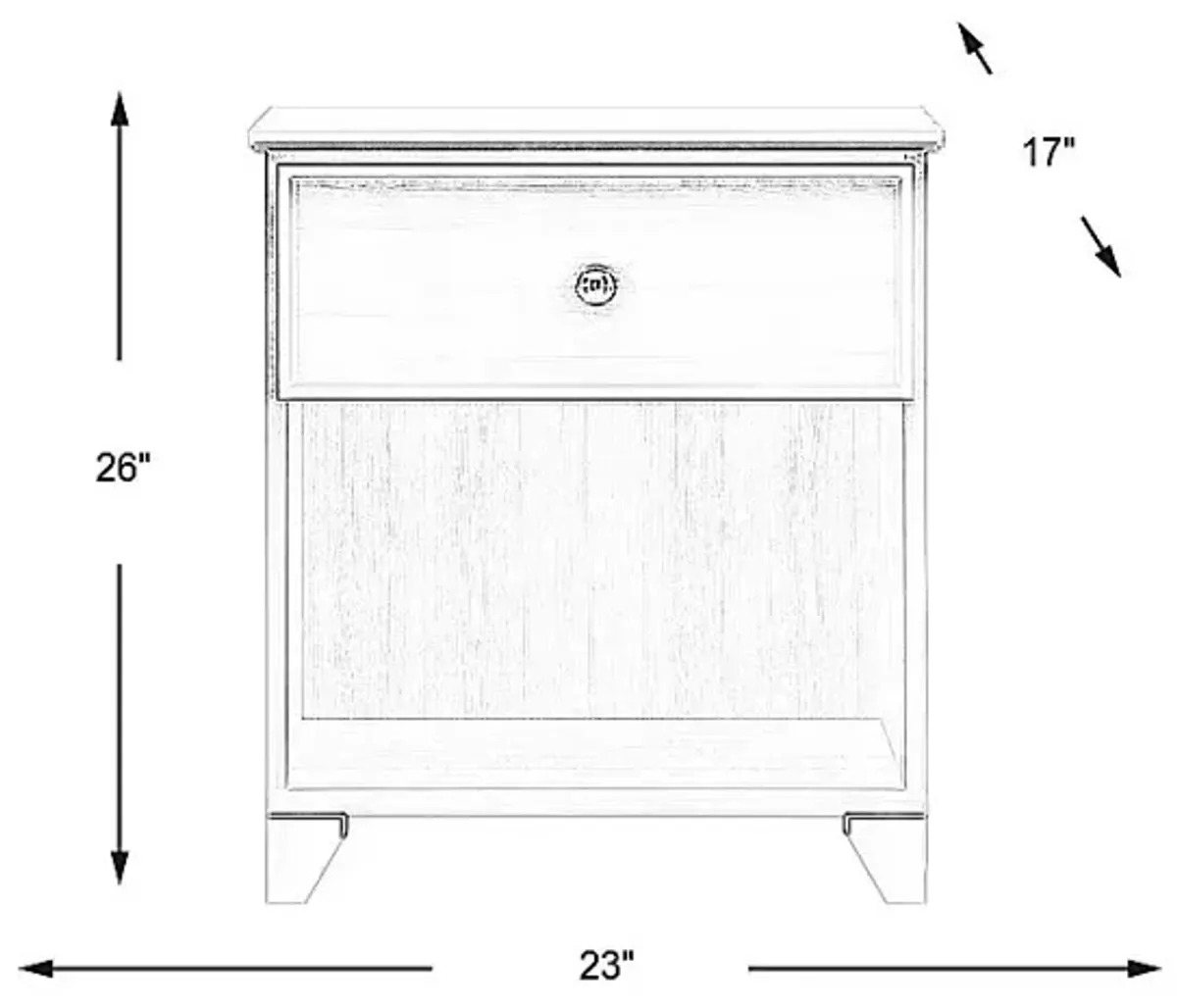 Kids Springtown White Wash Nightstand