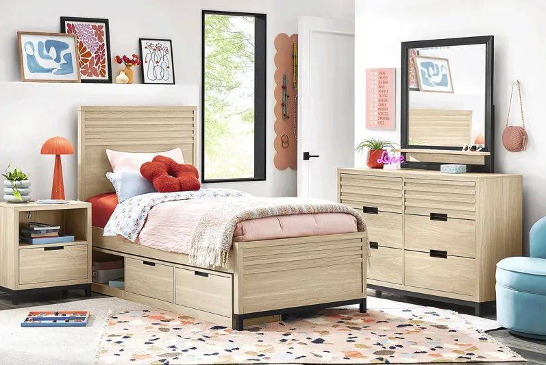 Kids Northridge Drive Oatmeal Twin Panel Bedroom
