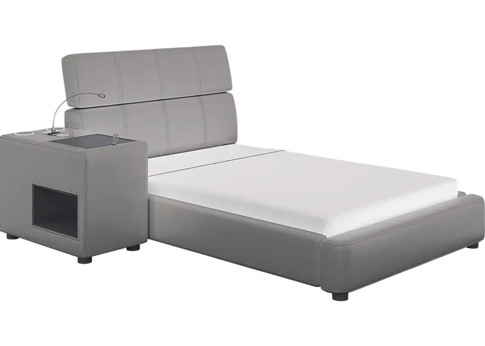 Kids ReGen&trade; Recharged Gray 4 Pc Twin Bed with Nightstand