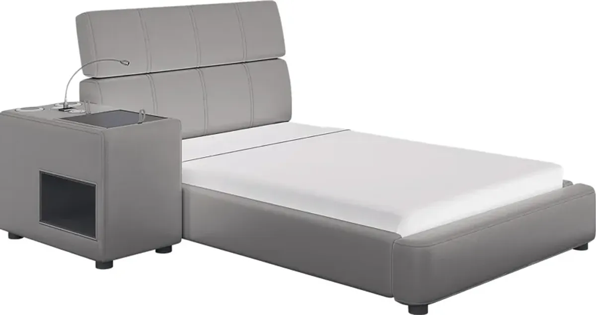 Kids ReGen&trade; Recharged Gray 4 Pc Twin Bed with Nightstand