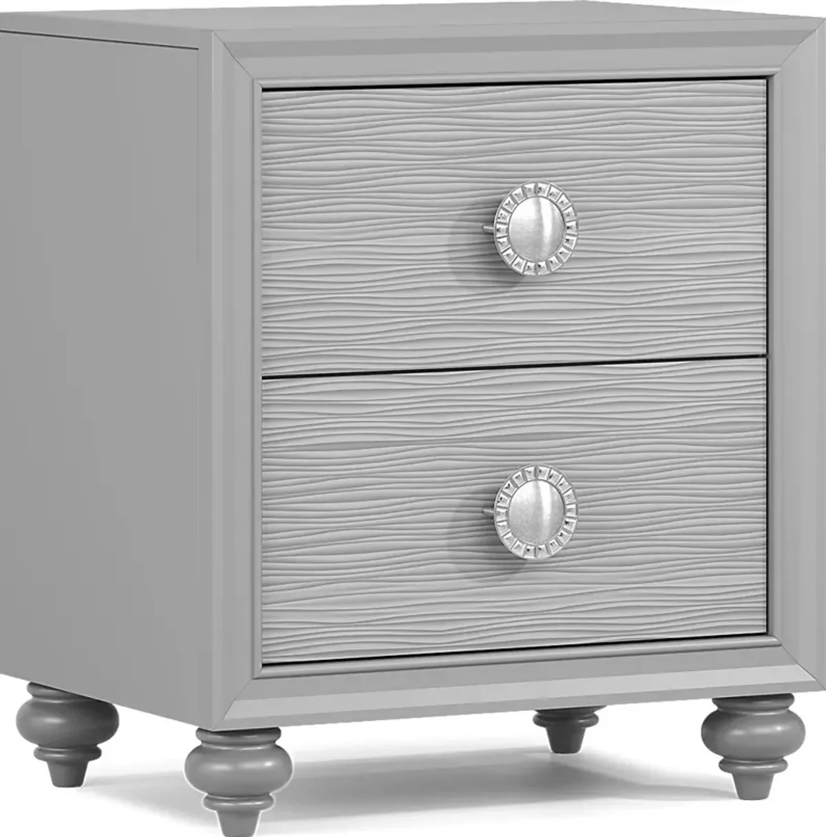 Kids Evangeline Silver Nightstand