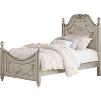 Disney Princess Fairytale Silver 3 Pc Twin Poster Bed
