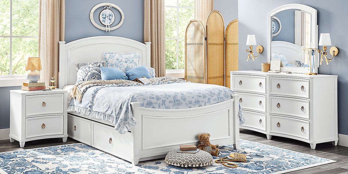 Kids Jaclyn Lane White 5 Pc Full Panel Bedroom