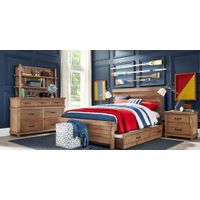 Kids Montana 2.0 Driftwood 5 Pc Twin Panel Bedroom
