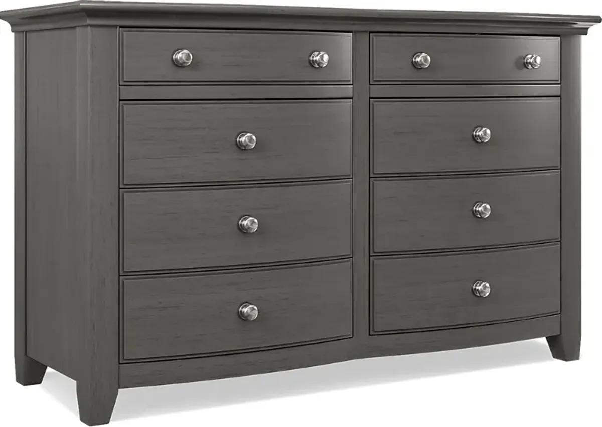 Kids Santa Cruz Gray 5 Pc Twin Bookcase Bedroom