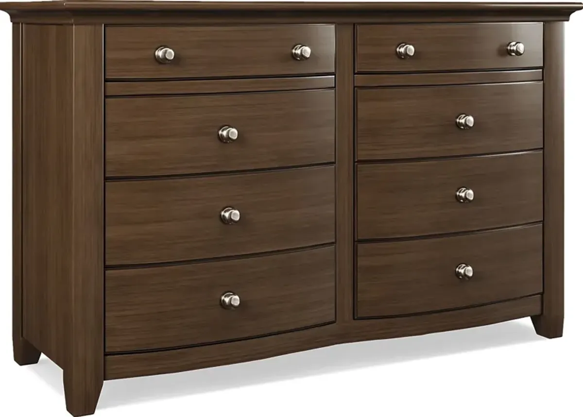 Kids Santa Cruz Brown Cherry 5 Pc Twin Bookcase Bedroom