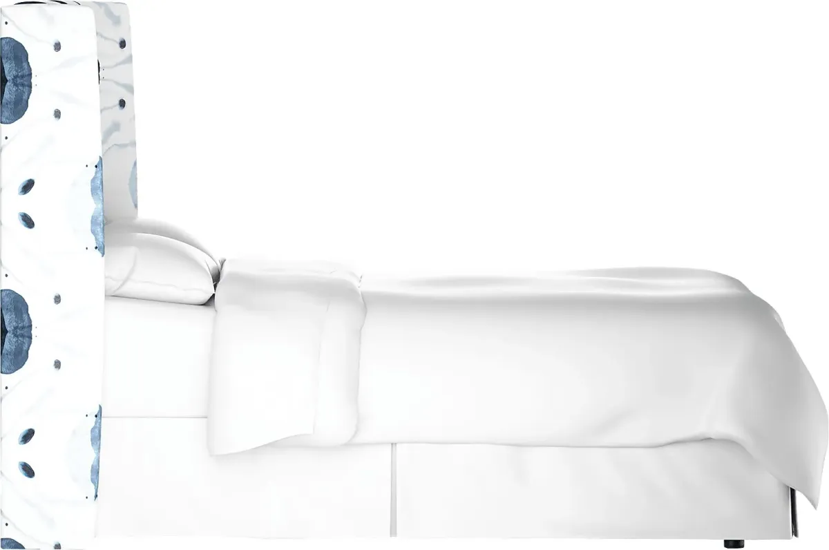 Kids Vashti Blue Twin Upholstered Headboard