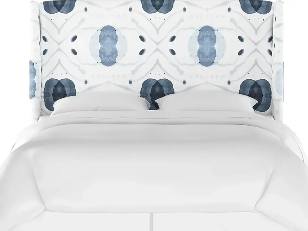 Kids Vashti Blue Twin Upholstered Headboard