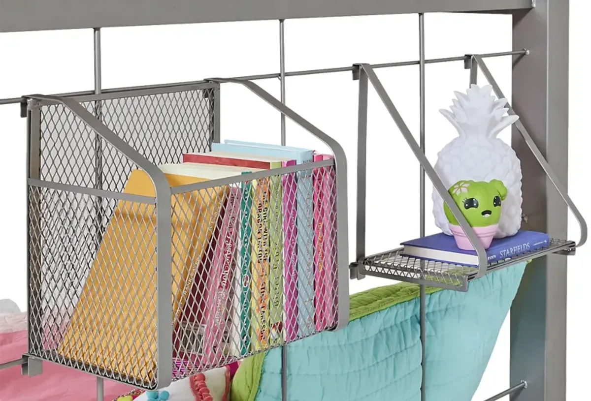 Build-a-Bunk Gray Twin/Twin Bunk Bed With Gray Accessories