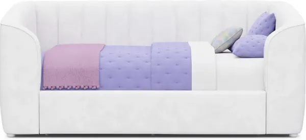 Kids Gwyneth White Full Upholstered Storage Daybed