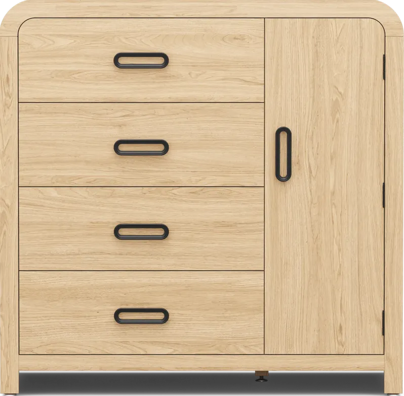 Kids Hidden Hills Light Oak Door Chest