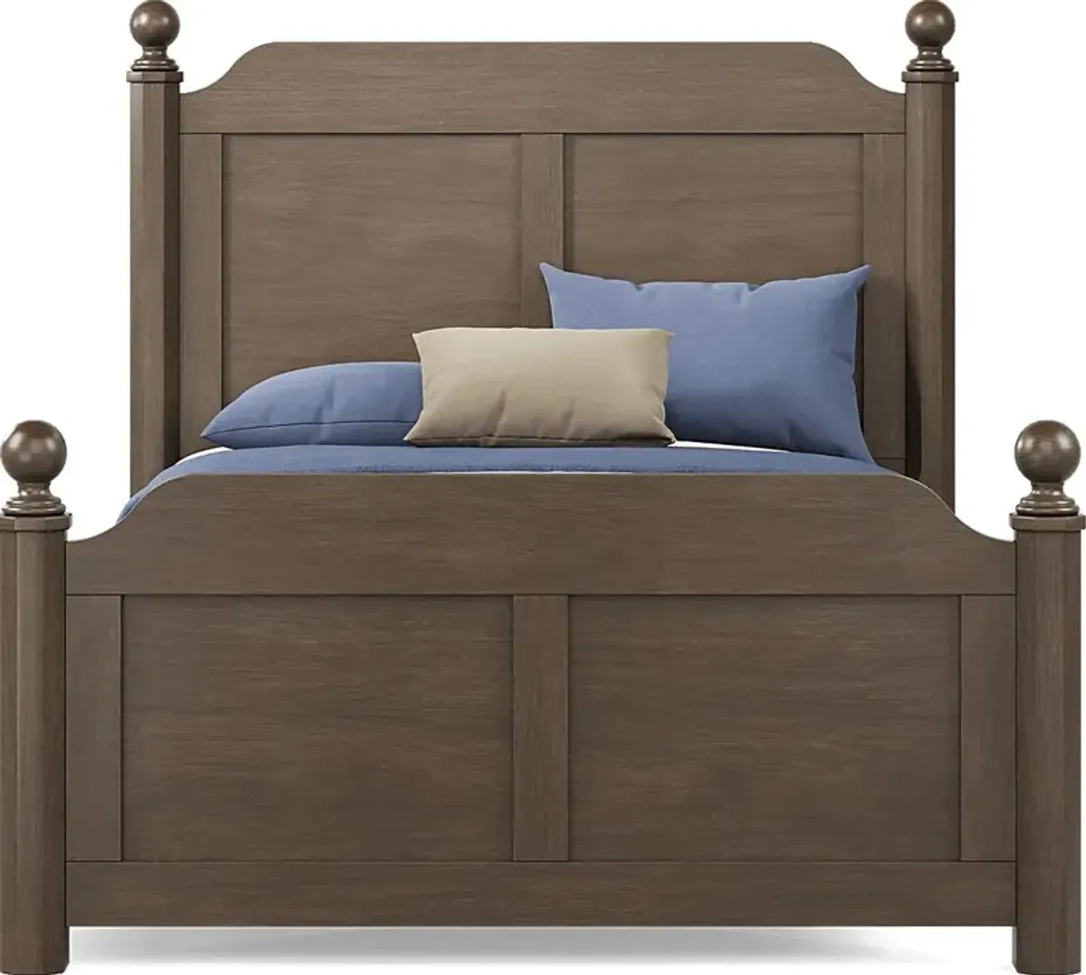 Kids South Bend Brown Cherry 3 Pc Full Poster Bed