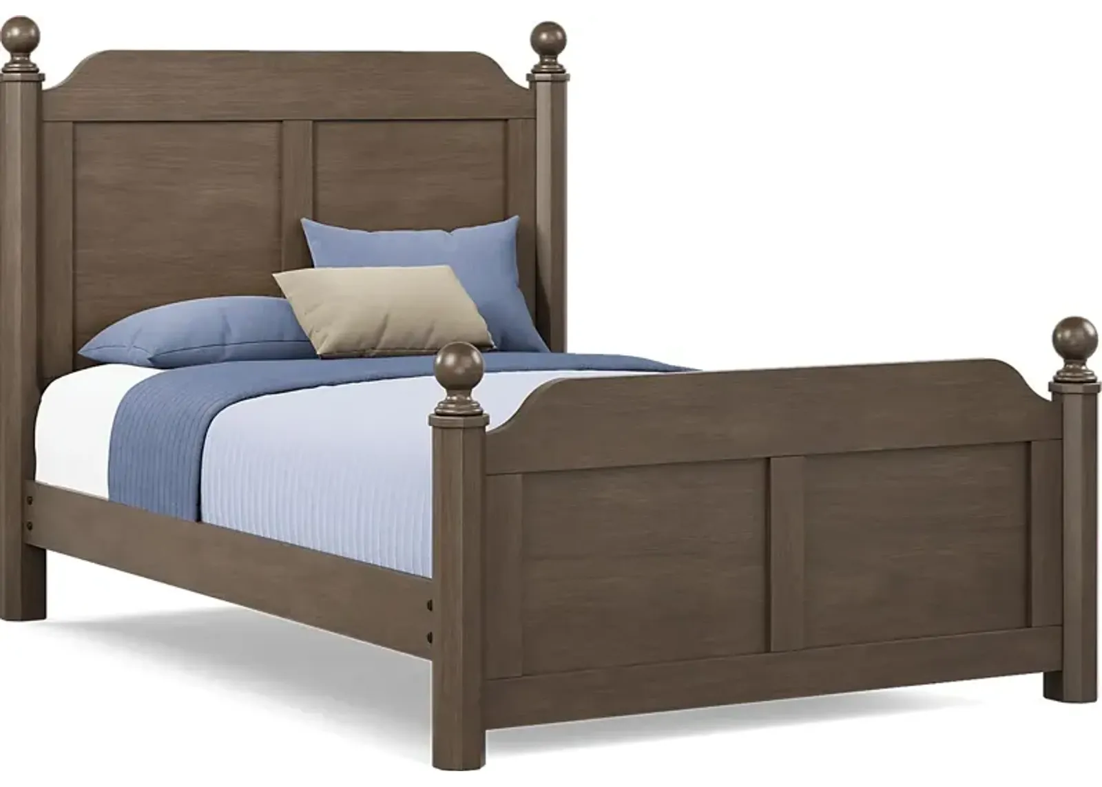 Kids South Bend Brown Cherry 3 Pc Full Poster Bed