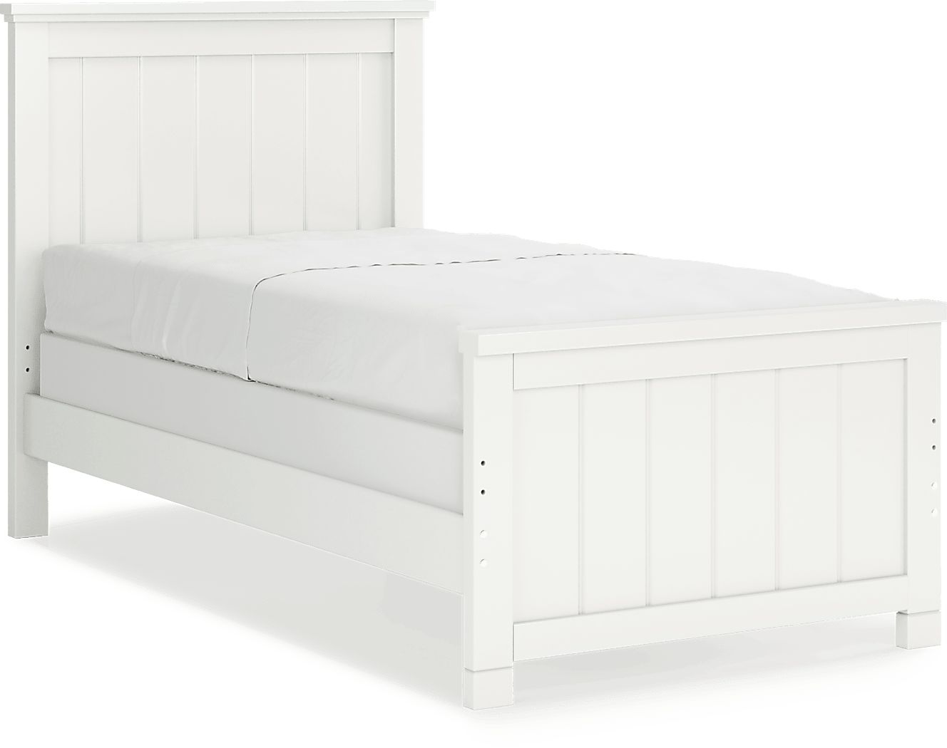 Kids Cottage Colors White 3 Pc Twin Panel Bed