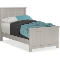 Kids Cottage Colors Gray 3 Pc Twin Panel Bed