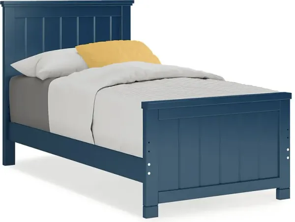 Kids Cottage Colors Navy Twin Panel Bed