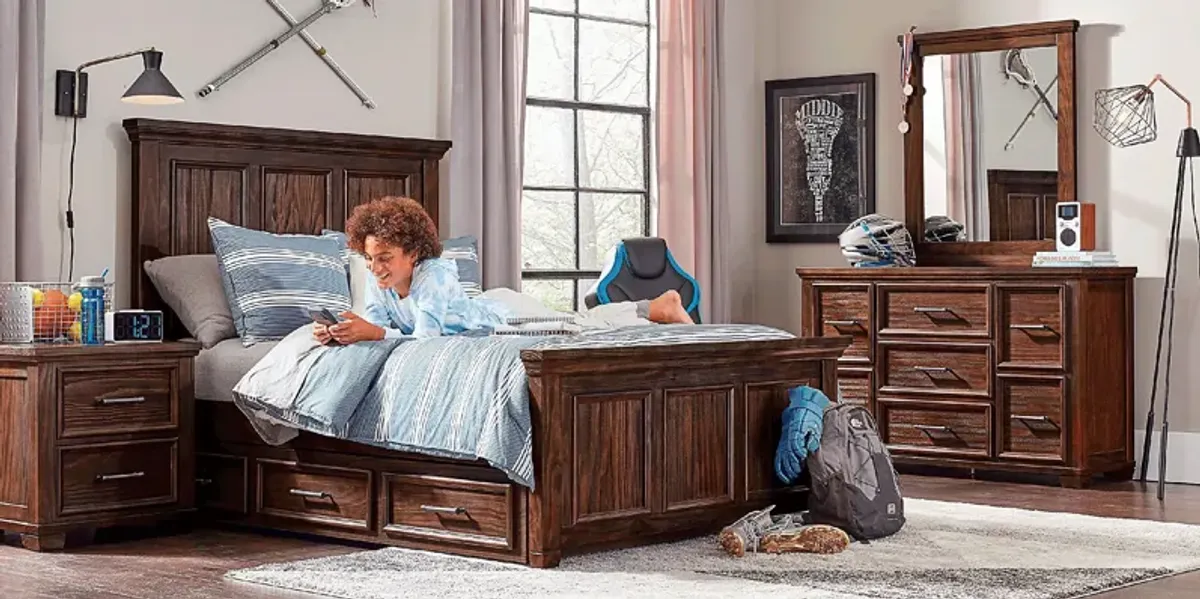 Kids Canyon Lake Java  5 Pc Twin Panel Bedroom