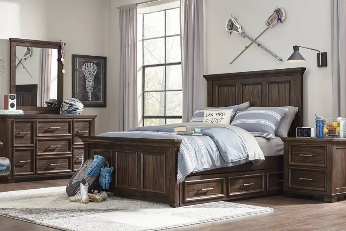 Kids Canyon Lake Java Twin Panel Bedroom