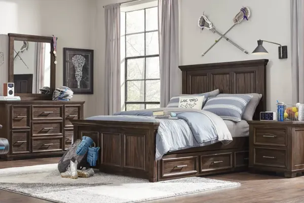 Kids Canyon Lake Java Twin Panel Bedroom