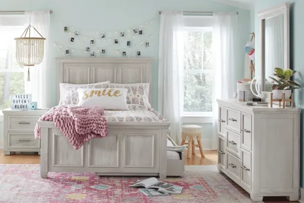 Kids Canyon Lake Ash Gray Twin Panel Bedroom