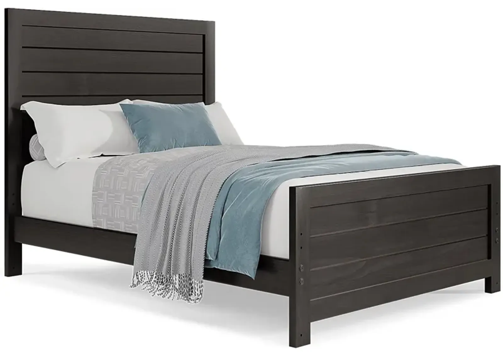 Kids Creekside 2.0 Charcoal 3 Pc Full Panel Bed