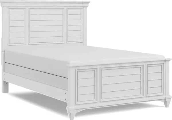 Kids Hilton Head White Full Panel Bed