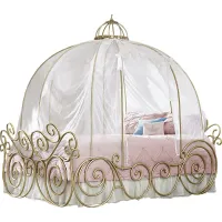 Disney Princess Fairytale Royal Gold 4 Pc Full Carriage Canopy Bed