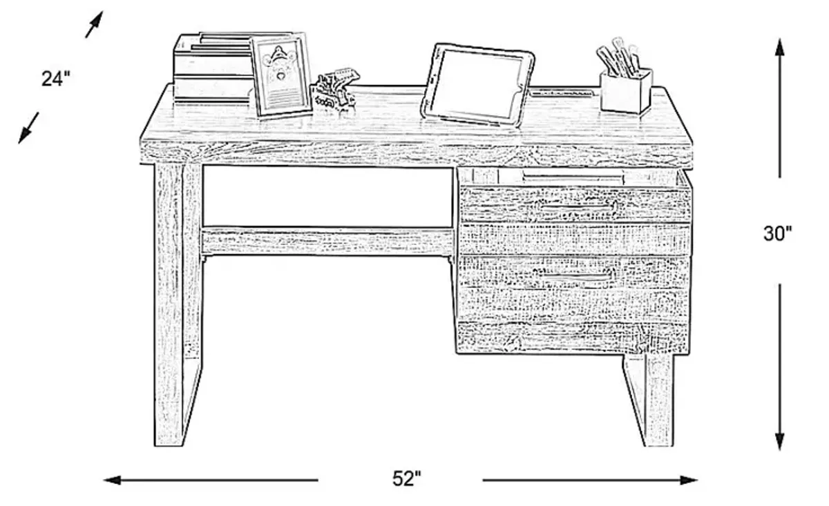 Kids Westover Hills Jr. Brown Desk