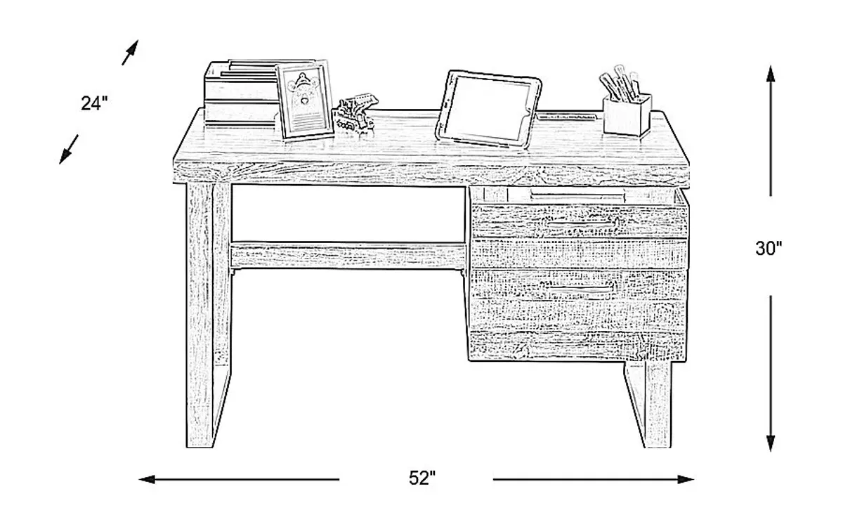 Kids Westover Hills Jr. Brown Desk