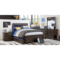 Kids Holden's Ridge Charcoal 5 Pc Twin Upholstered Bedroom