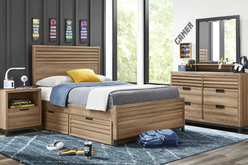 Kids Northridge Drive Caramel Full Panel Bedroom