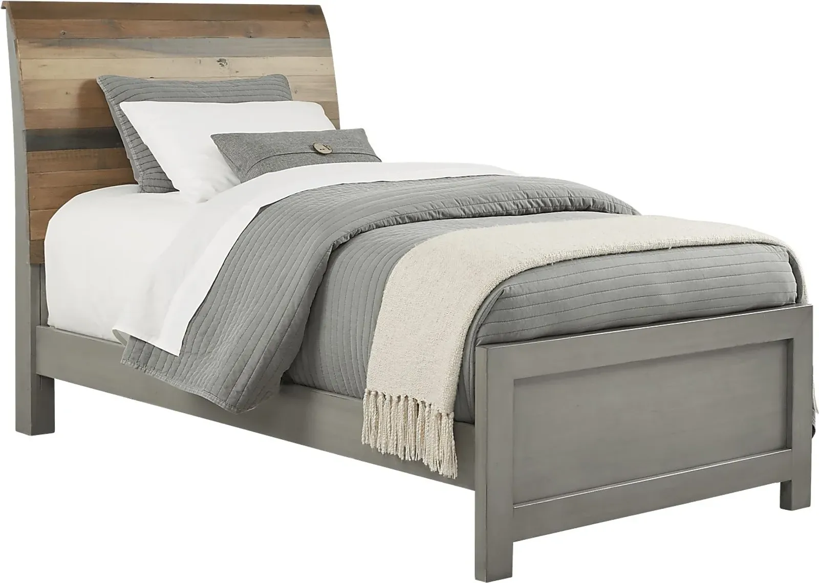 Kids Moss Creek Jr. Gray 3 Pc Twin Sleigh Bed