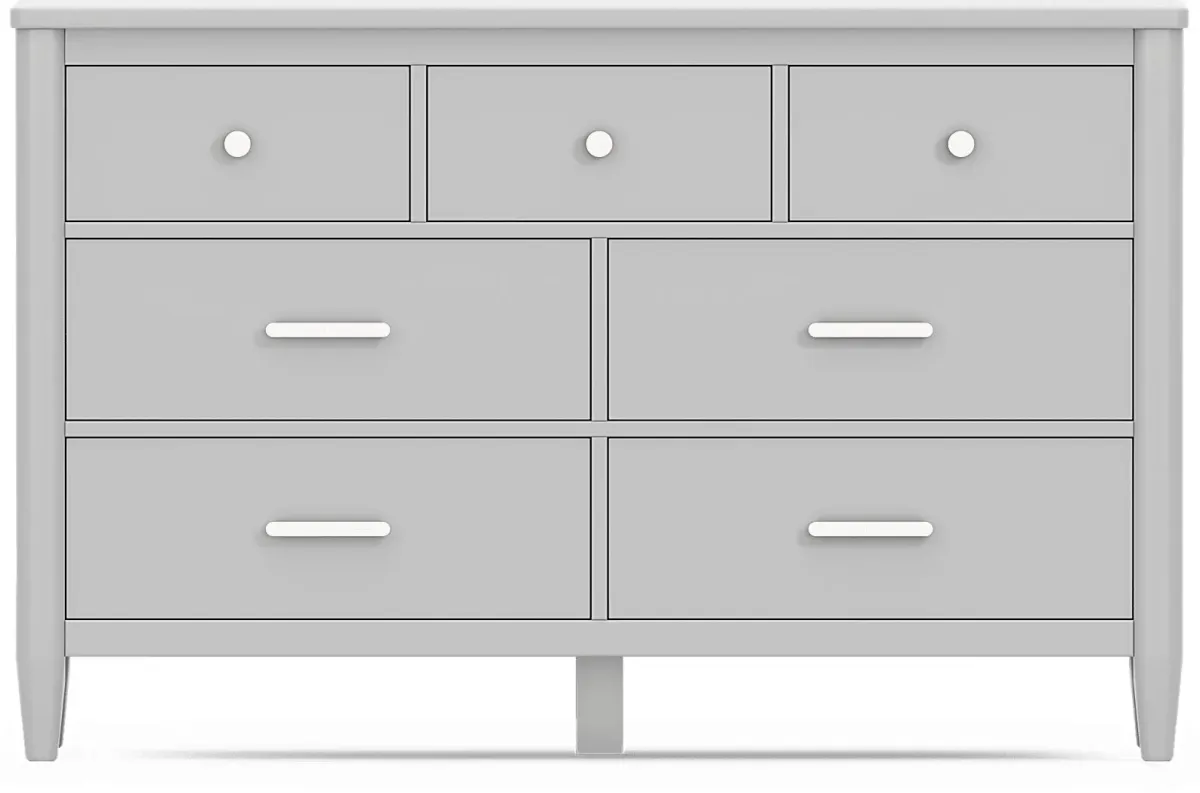 Kids Modern Colors Light Gray Twin XL Panel Bedroom