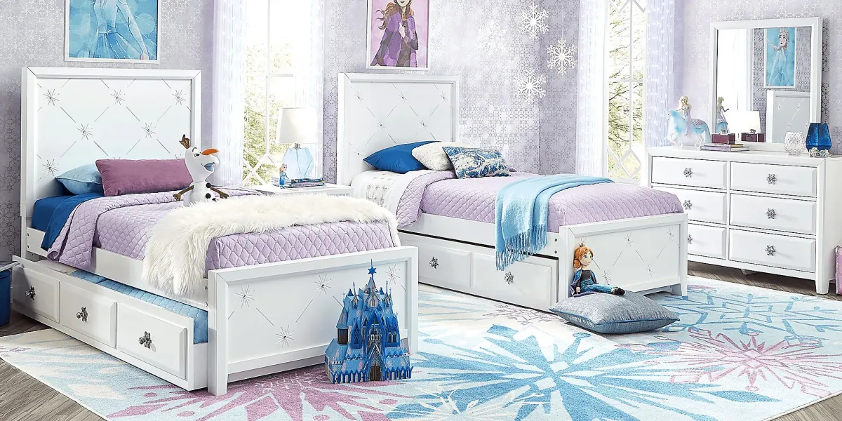 Disney Frozen Ice Blue 8 Pc Twin Panel Bedroom