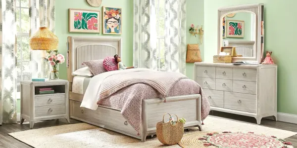 【URU’s】c-boy style 6piece set【No30】 Kids Modern Colors Iron Ore Twin Panel Bedroom by Rooms To