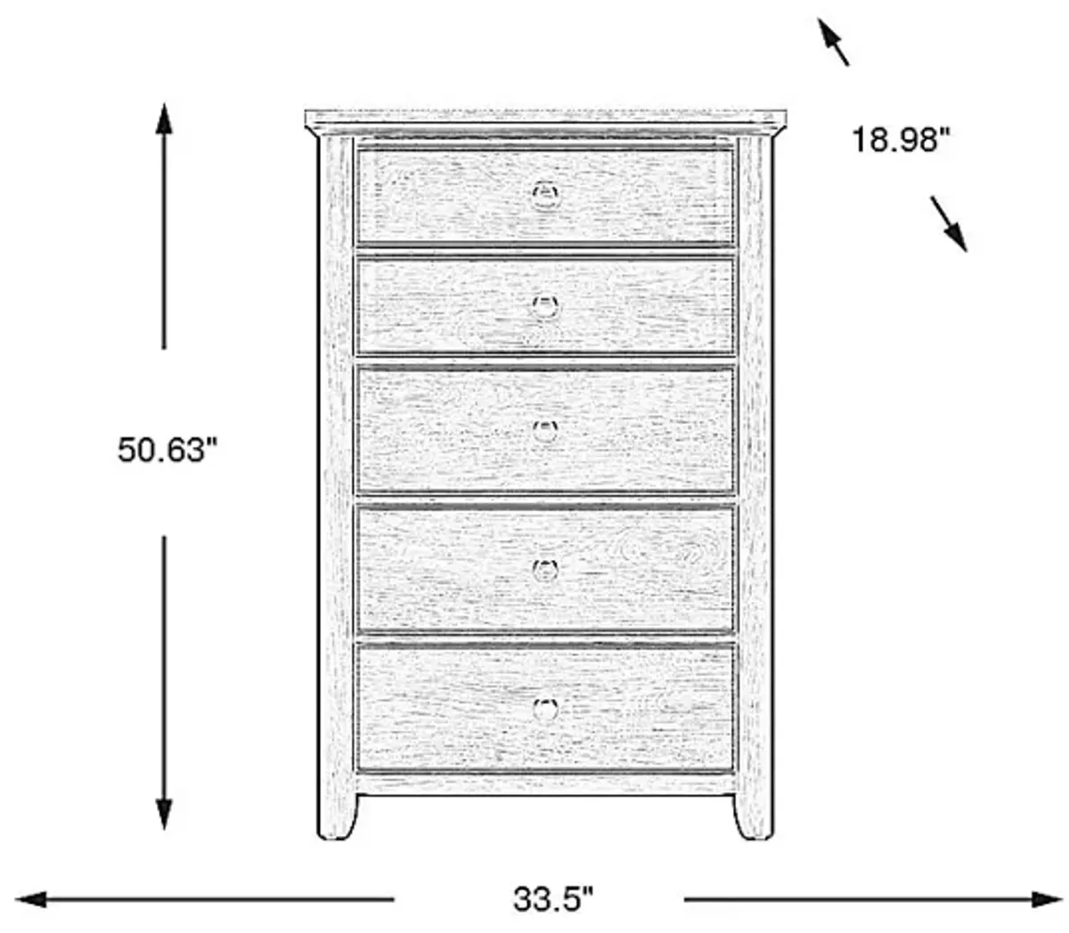 Kids South Bend Brown Cherry Chest