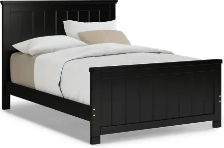 Kids Cottage Colors Black 3 Pc Full Panel Bed