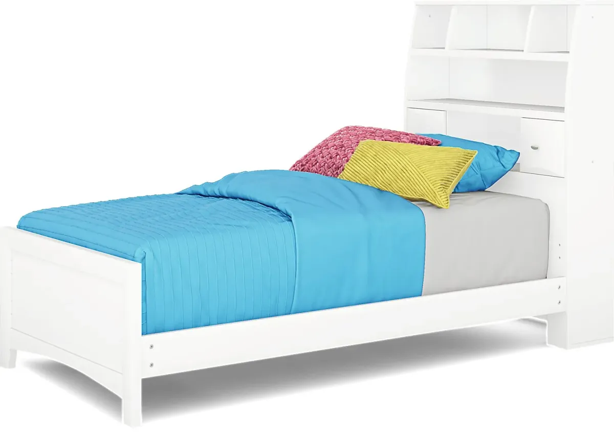 Kids Ivy League 2.0 White Twin Bookcase Bedroom