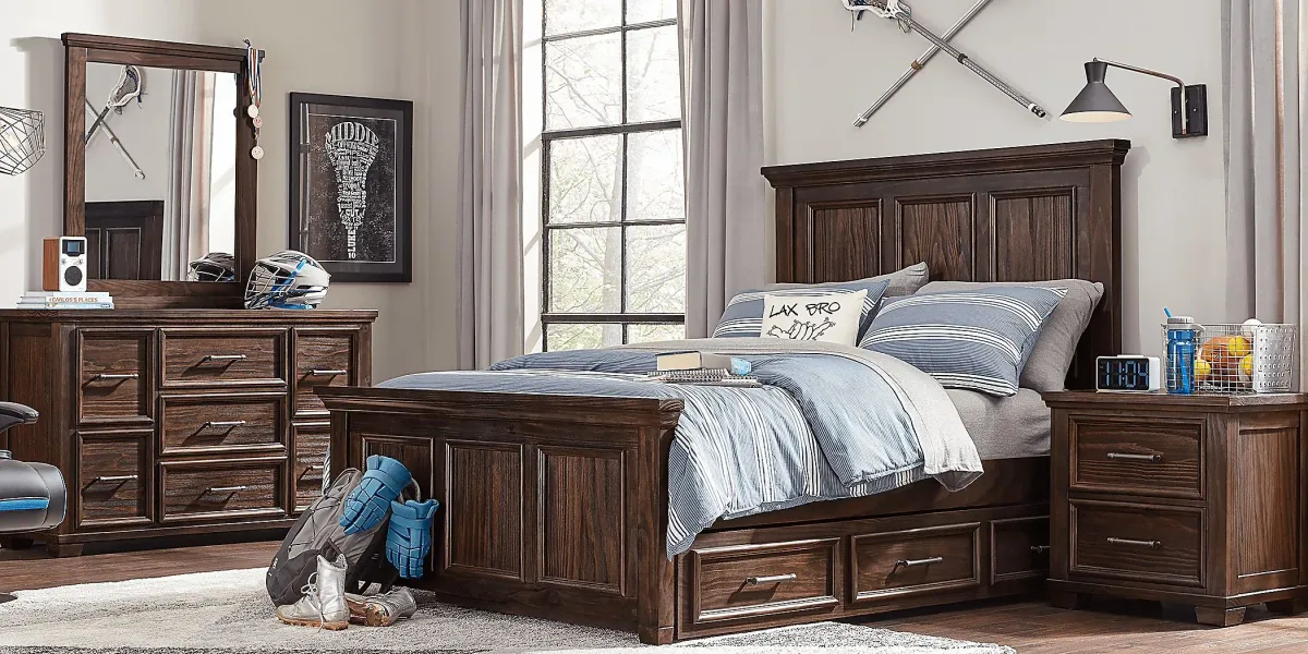 Kids Canyon Lake Java Full Panel Bedroom