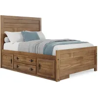 Kids Creekside 2.0 Chestnut 3 Pc Full Panel Bed with Storage Side Rail