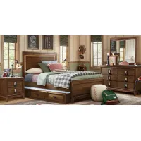 Kids Gallery Zone Saddle 5 Pc Full Lighted Panel Bedroom