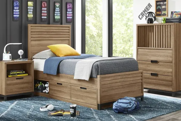 Kids Northridge Drive Caramel Twin Panel Bedroom