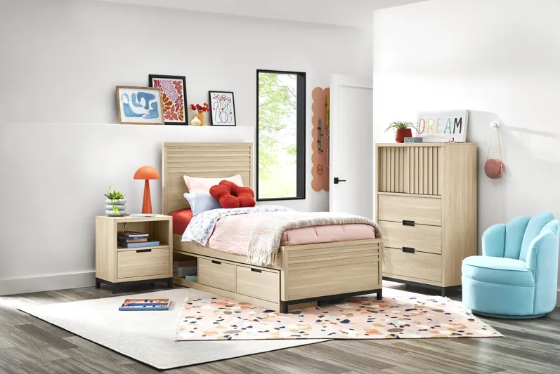 Kids Northridge Drive Oatmeal Twin Panel Bedroom