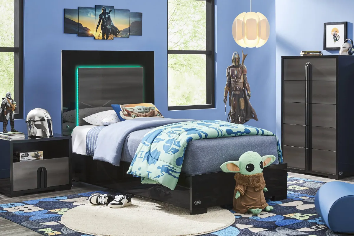 Star Wars Black Twin Lighted Bedroom