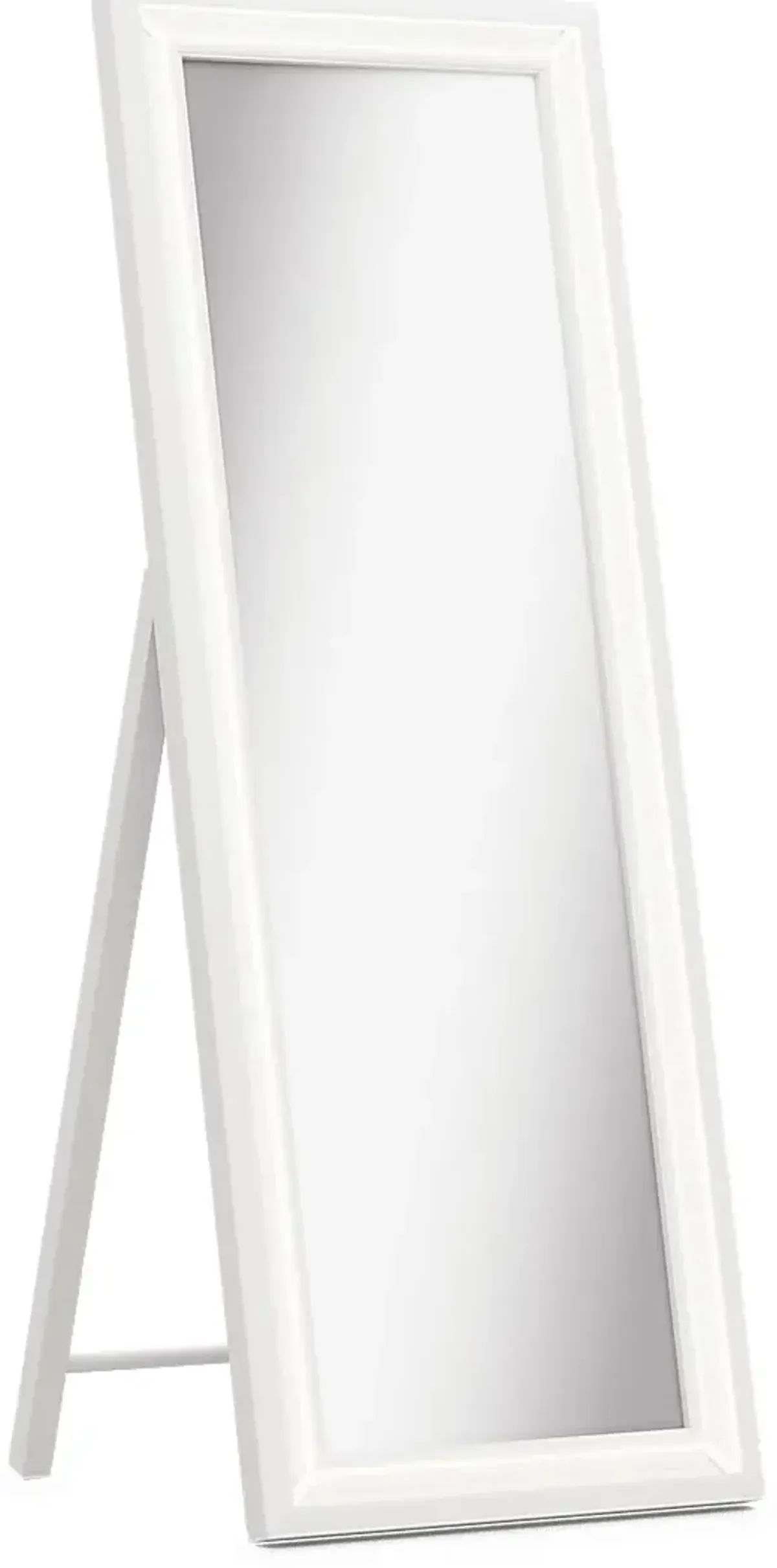 Kids Alyssa White Sparkle Floor Mirror